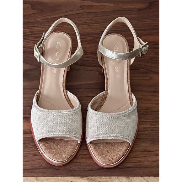 Clarks Womens Ellis Clara Leather Open Toe Slingback Sandals Size 8 - Picture 11 of 15